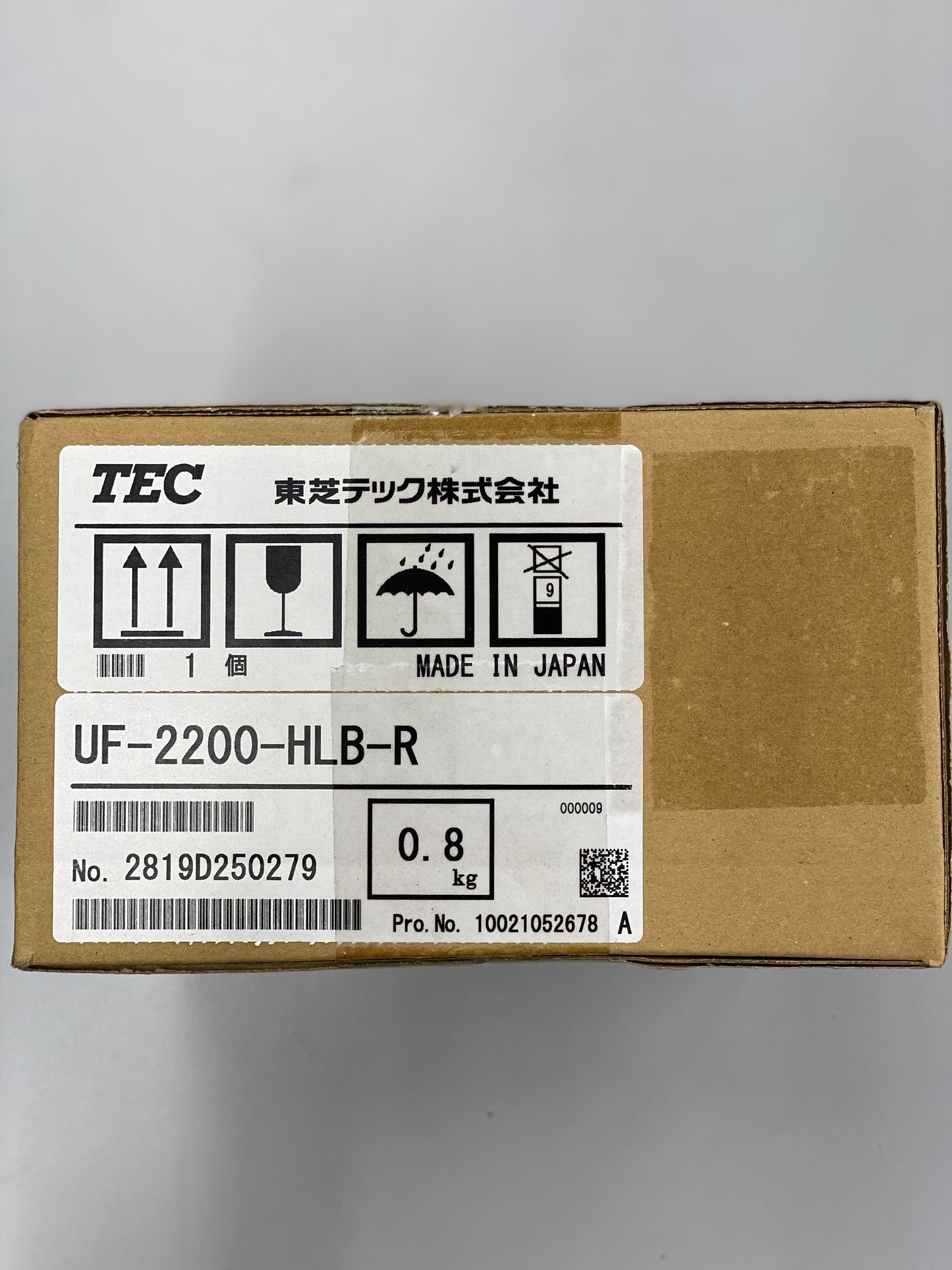 【未使用品】東芝テック　RFIDハンドリーダー UF-2200	UF-2200-HLB-R（バーコードスキャン対応モデル）