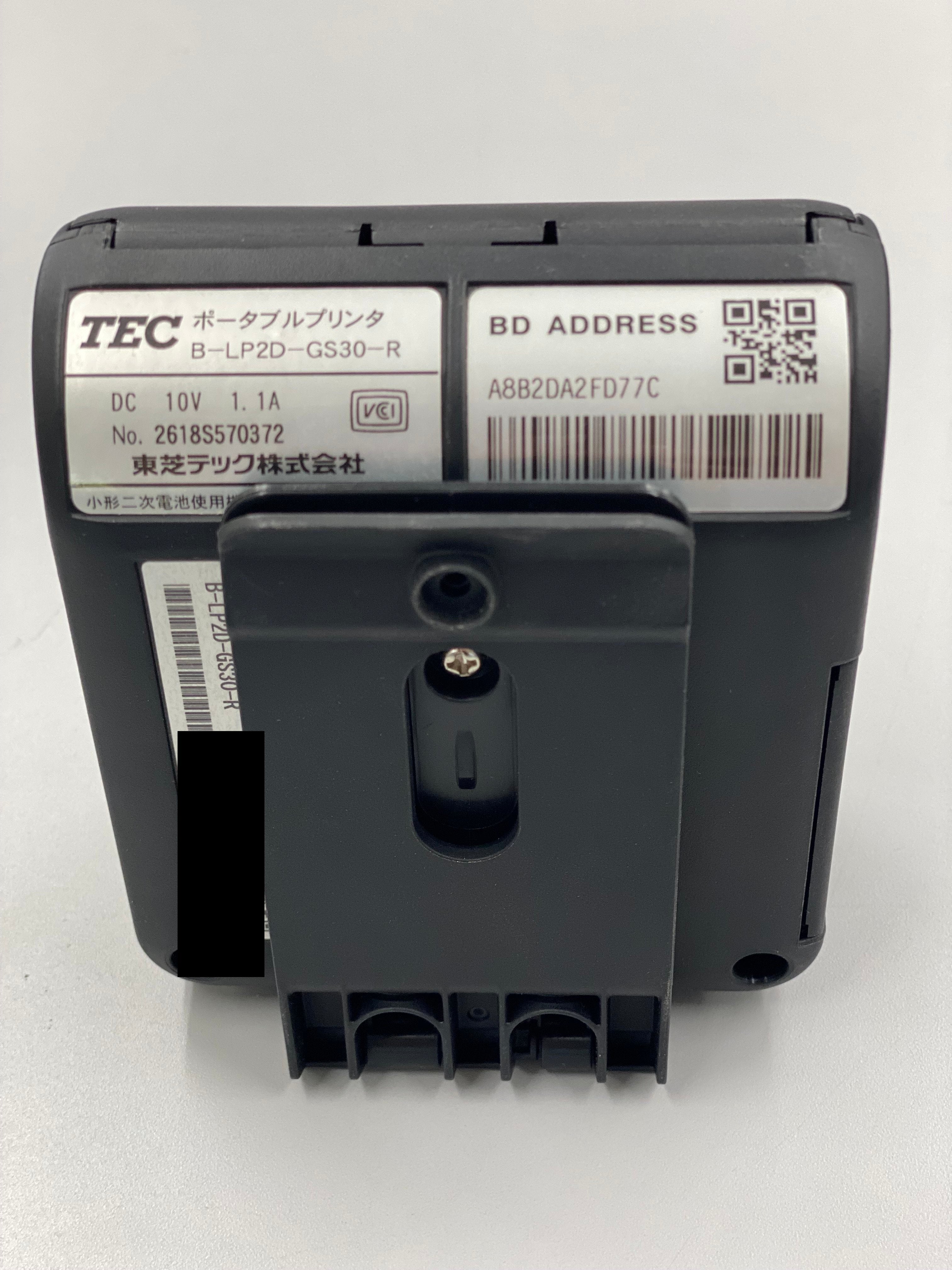 【中古品】東芝テック　ポータブルプリンタ　B-LP2D　B-LP2D-GS30-R